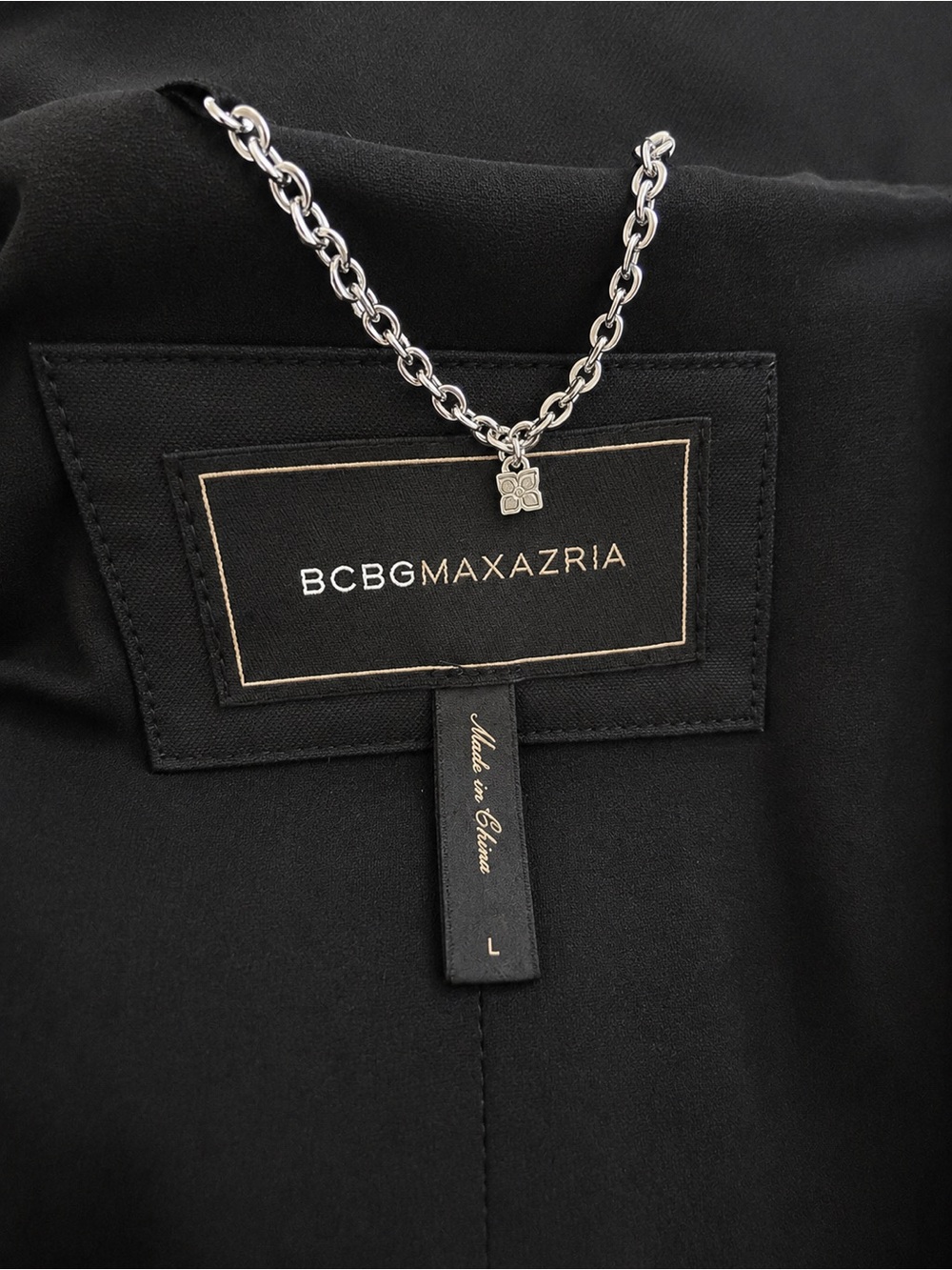BCBGMaxAzria Navy Asymmetric Zip Motorcycle Cape Jacket - Picture 3 of 3